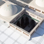 Sliding Domes voor Al-Masjid al Nabawi (de Moskee van de Profeet) in Medina, ontworpen in 1992 door Dr Mahmoud Bodo Rasch. Foto SL Rasch GmbH (1)